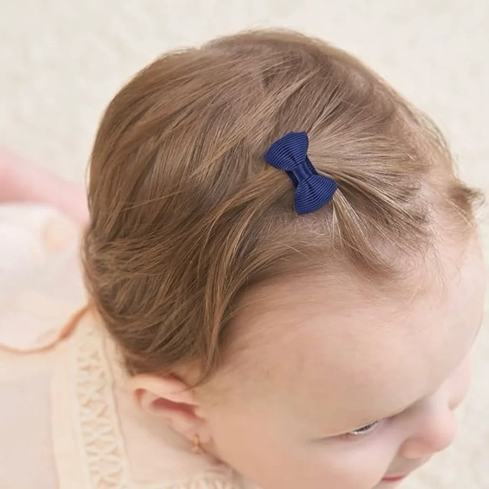 8ct Grosgrain Baby Bow Hair Clips